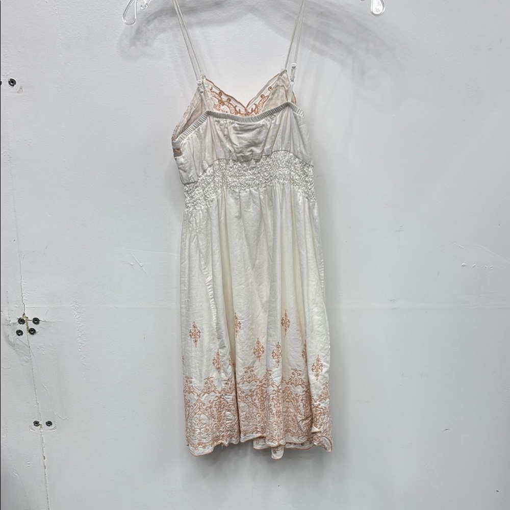 Boho Cream and Tan Lace Dress - Picture 3 of 3